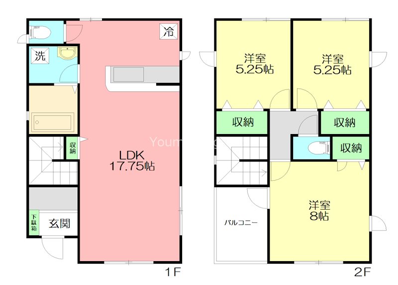 中田貸家　B 間取り