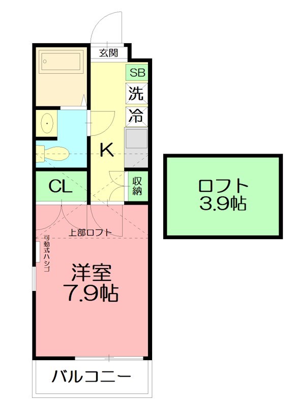 POPOLARE 201号室 間取り