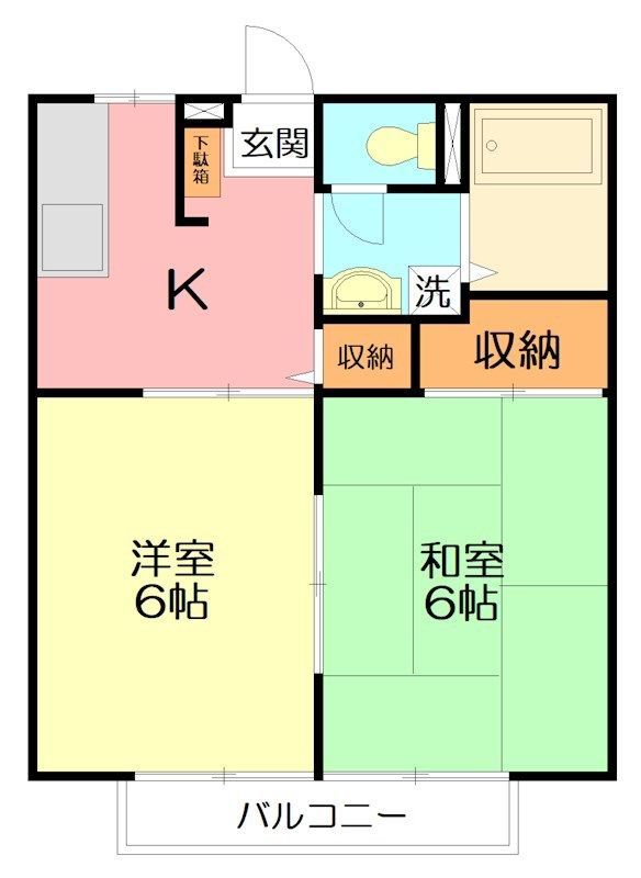 フレックスベル 202号室 間取り