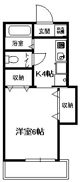 フォレスト 201号室 間取り