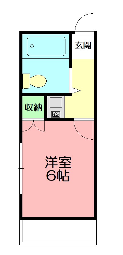 コンサートワン 105号室 間取り