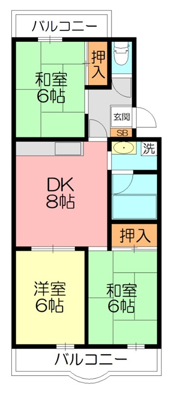 パークヒル弐番館 302号室 間取り
