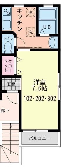 Star Ship共恵 302号室 間取り