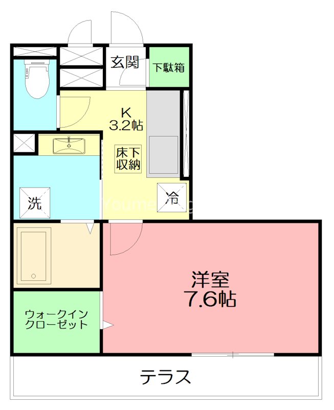 ラ・カーサ 102号室 間取り