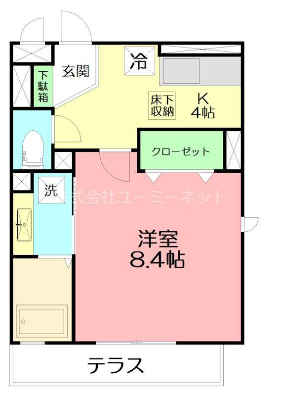 ラ・カーサ 101号室 間取り