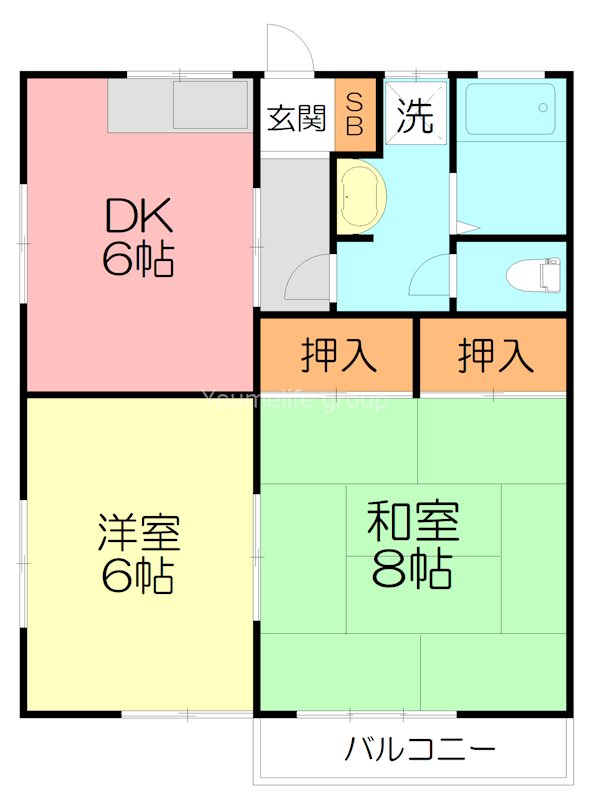 もちづきぱぁーとⅢ 202号室 間取り