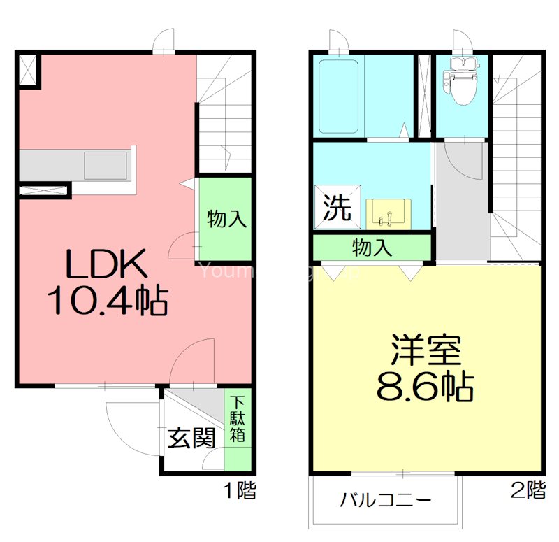 グランYOU 102号室 間取り