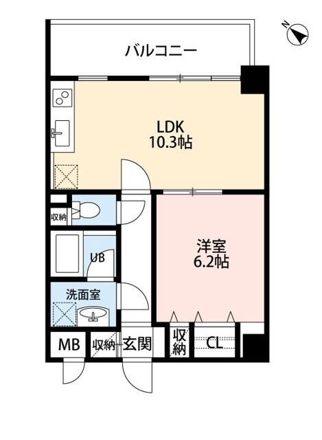 レガート横浜 703号室 間取り