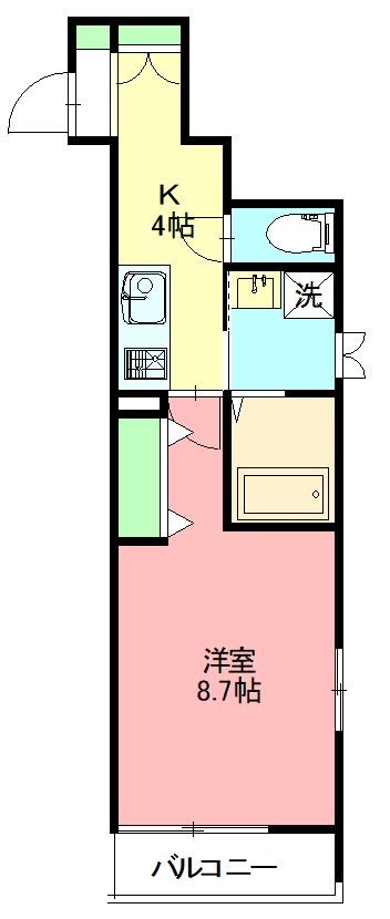 レールサイド鵠沼 301号室 間取り