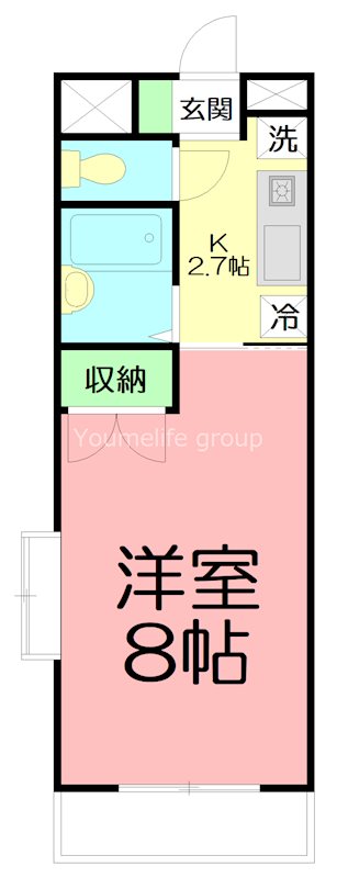 フェリシティ 201号室 間取り