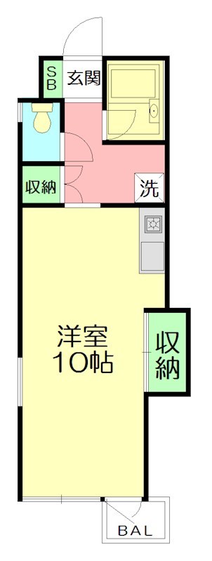 FORZA　B棟  201号室 間取り