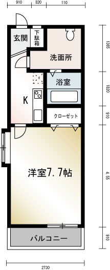 ルミエール  206号室 間取り