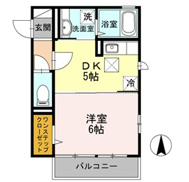 ディオネ茅ヶ崎 201号室 間取り