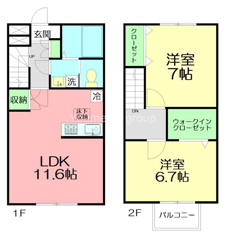 コーネリア 103号室 間取り