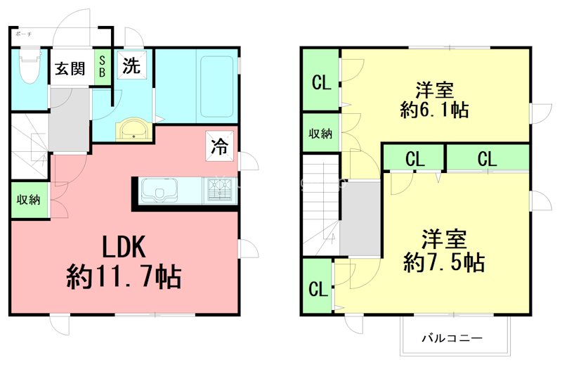 王子レジデンス D-2号室 間取り