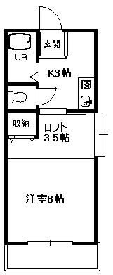 アドミラブール  201号室 間取り