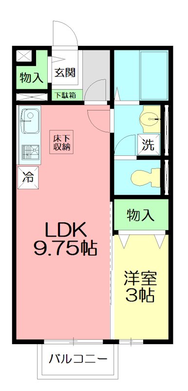 モナリエ飯泉 205号室 間取り