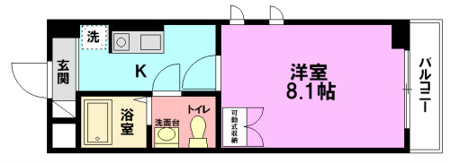 ハイブリッジ湘南Ⅲ 206号室 間取り
