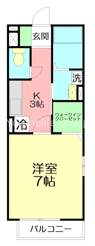 グランモア柳川Ｃ 201号室 間取り