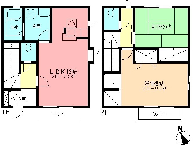 コメット 102号室 間取り