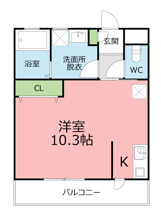 il compagnoⅡ 102号室 間取り