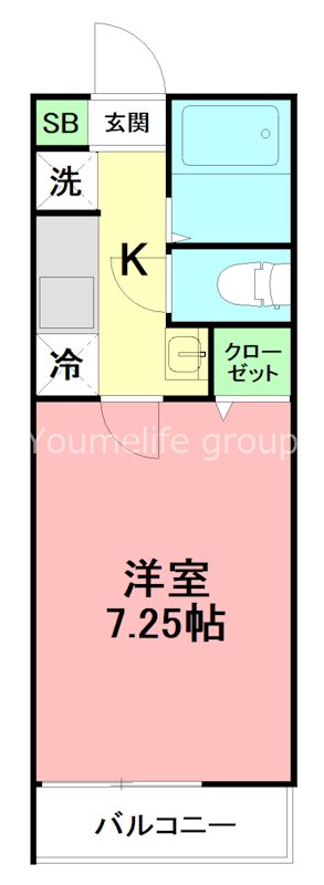 ソレイユ汲沢 102号室 間取り