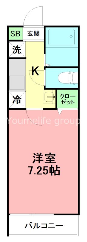ソレイユ汲沢 203号室 間取り