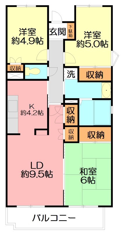 パストラル本厚木 401号室 間取り