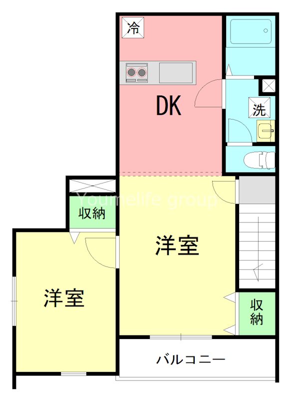 クオーレビナ 201号室 間取り