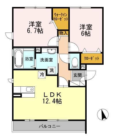 フェリーチェ湘南Ⅰ 201号室 間取り