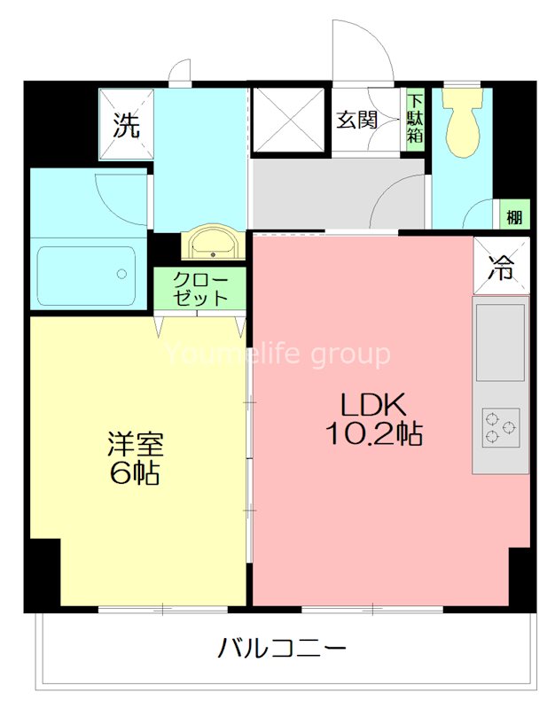 エシュレ湘南 703号室 間取り