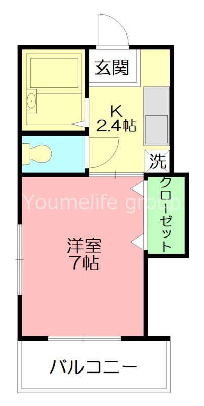 リュストール 101号室 間取り