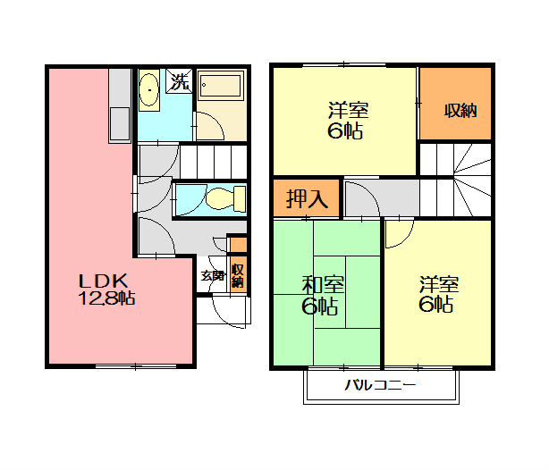 ベルハイム D号室 間取り