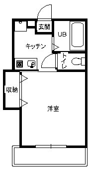 クレール中原 106号室 間取り