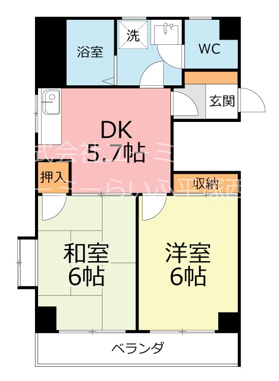 レーベン見附町 501号室 間取り