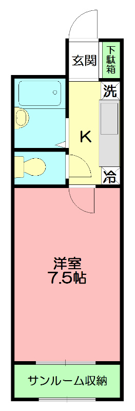 メゾン3ブリッジ2番館 105号室 間取り