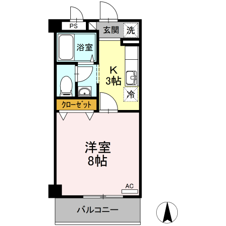 リビングタウン厚木 103号室 間取り