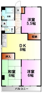 ハイツふかさわ 301号室 間取り