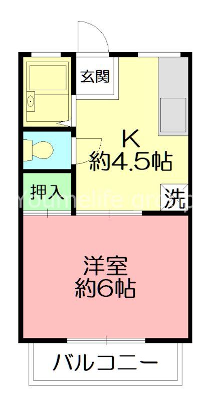 シティハイム鶴巻壱番館 103号室 間取り