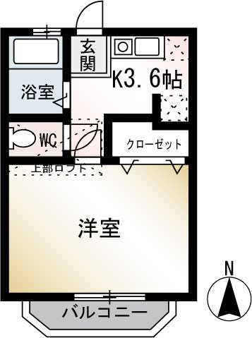 ハイツ茅ヶ崎 201号室 間取り