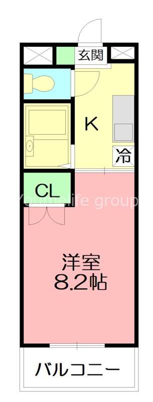 カルム・ワン 304号室 間取り