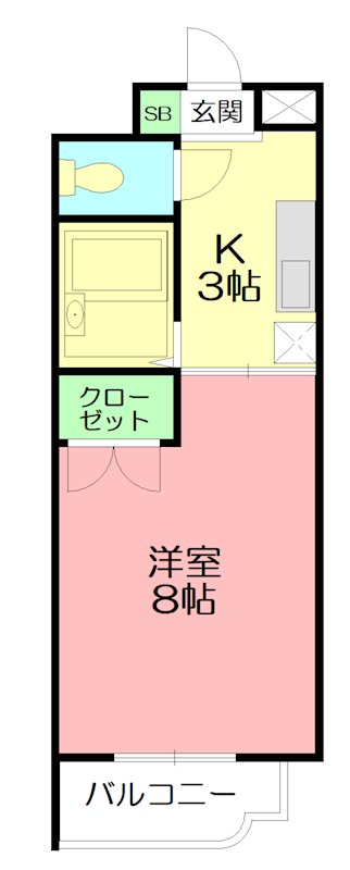 グレース・ワン 103号室 間取り