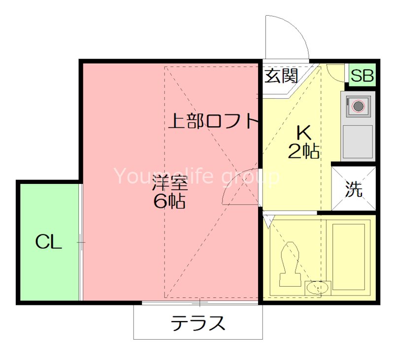 さつきⅡ 102号室 間取り