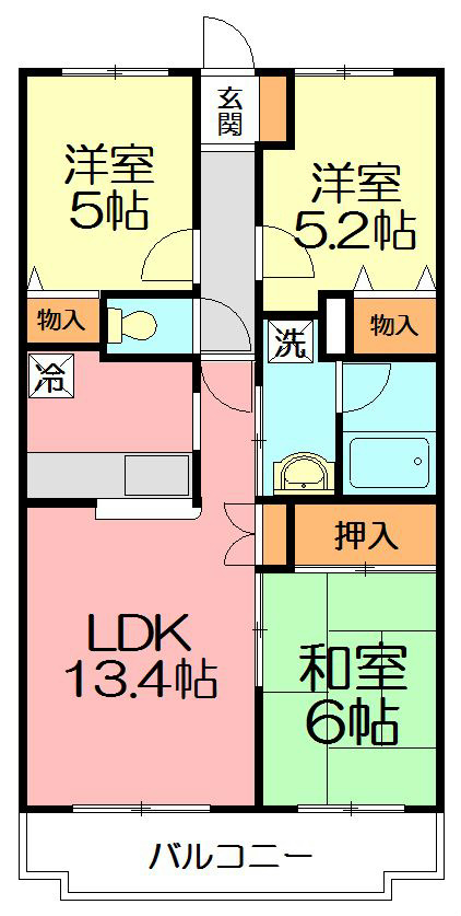 ヴェルエール湘南 302号室 間取り