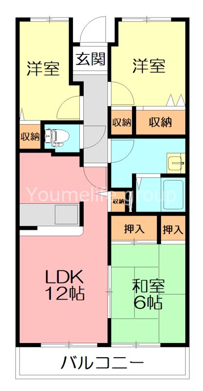 アネシスヒルズ 307号室 間取り