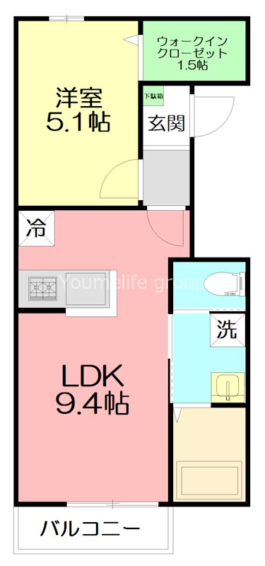 フィカーサ戸塚 201号室 間取り