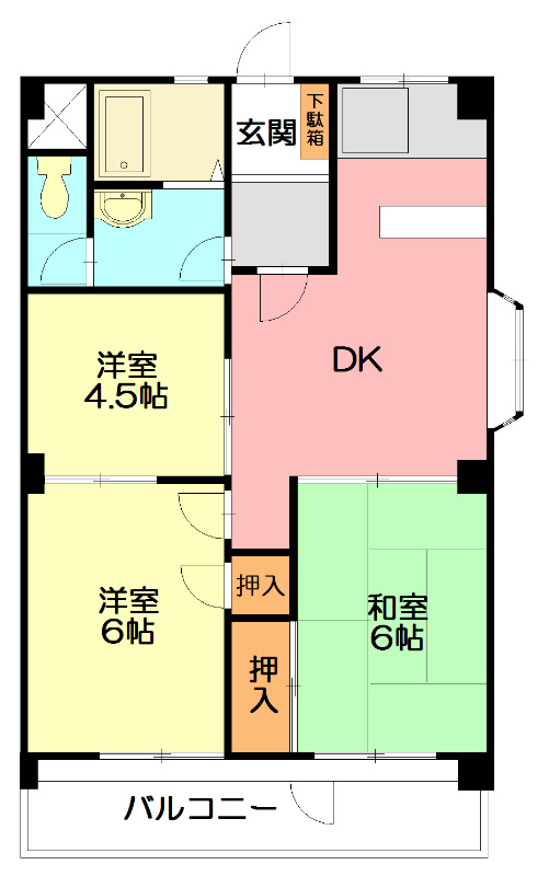 メゾン萩原 302号室 間取り