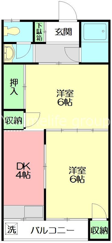 コーポ扇荘 206号室 間取り