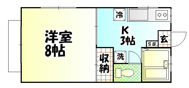 今井ハイツＥ 103号室 間取り