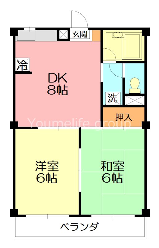 オオキッドハイツ 204号室 間取り
